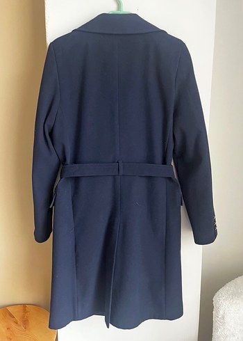 Kürklü Yaka Lacivert Kaban - Görsel 7