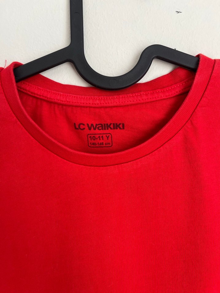 Kırmızı Çocuk Kısa Kollu Tişört - Görsel 4