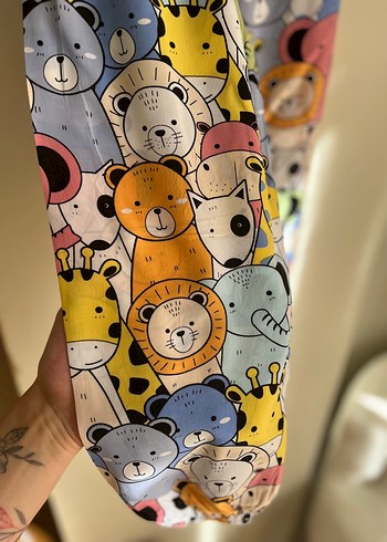 7 Yaş Beden Çocuk Salaş Desenli Jogger Alt