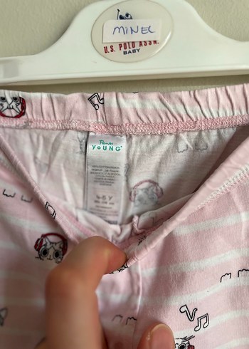 5 Yaş Beden pembe Renk Kız Çocuk Pijama Altı