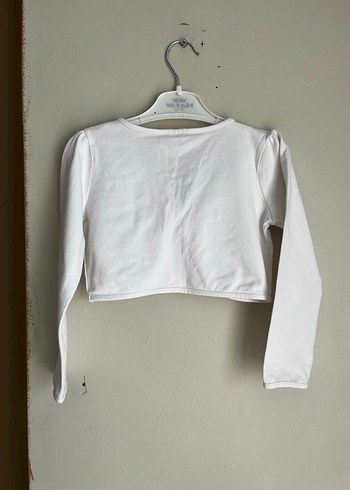 Kız Çocuk Beyaz Uzun Kollu  Bolero - Görsel 2