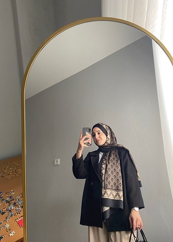 Bohem Tarzı Kahverengi Kadın şal - Görsel 3