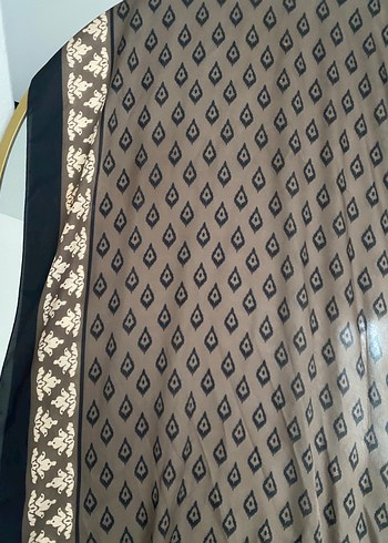 Bohem Tarzı Kahverengi Kadın şal - Görsel 2