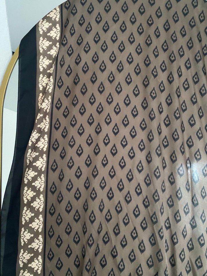 Bohem Tarzı Kahverengi Kadın şal - Görsel 2