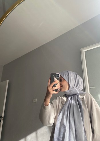 Gri levidor şal - Görsel 4