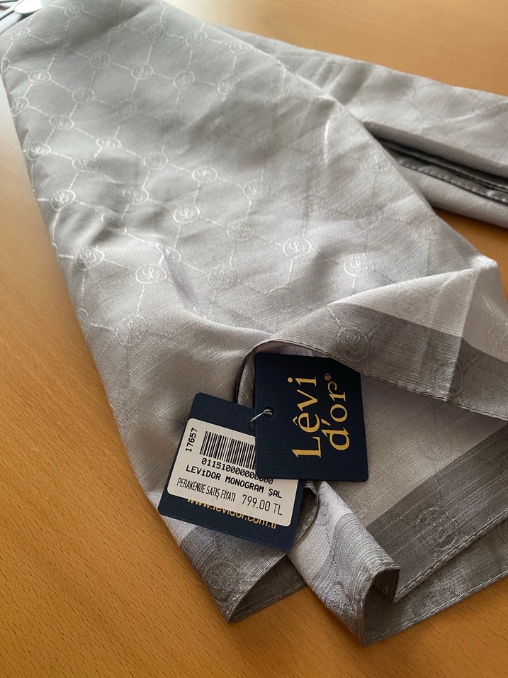 Gri levidor şal - Görsel 2