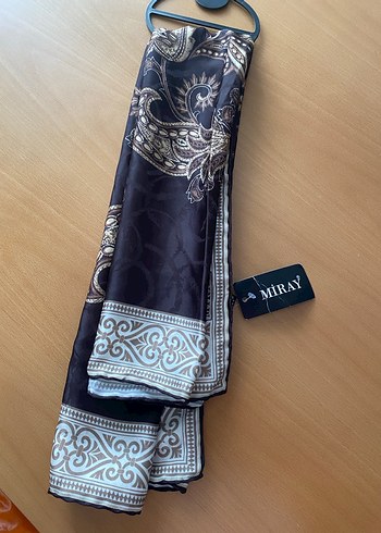 Miray Marka Gri Vintage Kadın eşarp - Görsel 3