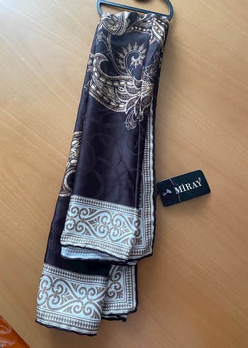 Miray Marka Gri Vintage Kadın eşarp - Görsel 2