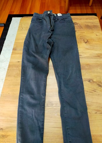 Gri Kadın Normal Kesim Denim Pantolon