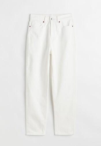 H&M beyaz mom jean