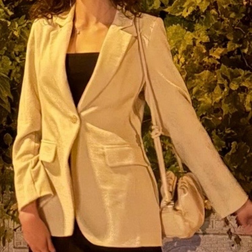 Bej Midi Kadın Blazer Ceket - Görsel 3