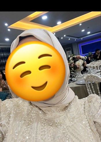 44 Beden Bej Abiye Elbise ve şalı