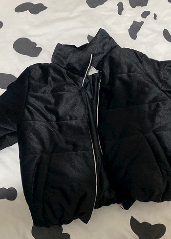 Siyah Fermuarlı Kadın Street Wear Mont