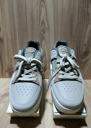 Lacoste Beyaz Gri Kadın Spor Ayakkabı - Görsel 2