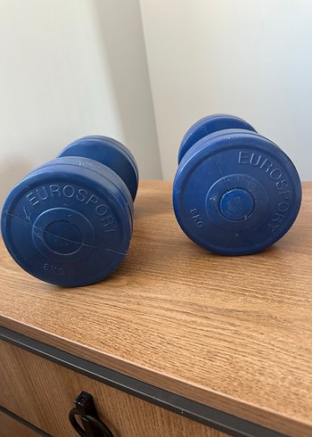  Beden Mavi 8KG Dambıl Çift Seti