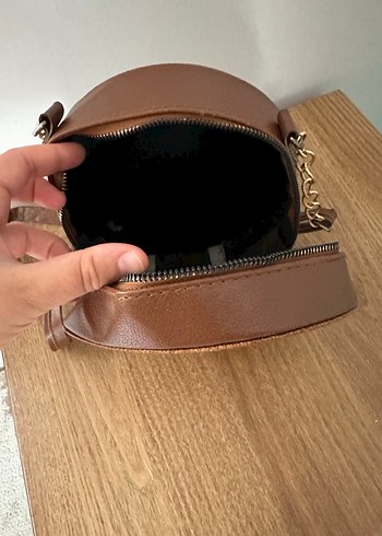 Diğer Kahverengi Deri Yuvarlak Kadın Çanta