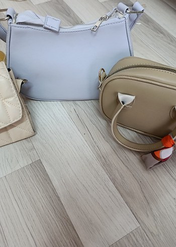 Bej Deri Kadın Günlük Çanta - Görsel 2