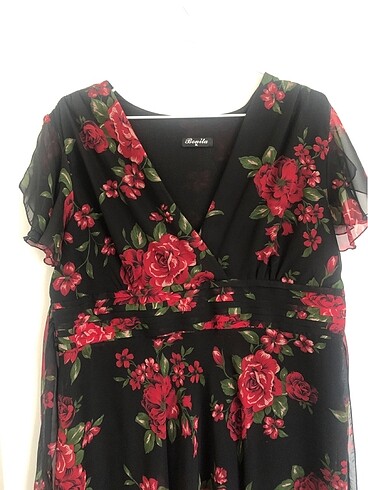 xl Beden siyah Renk Şifon elbise