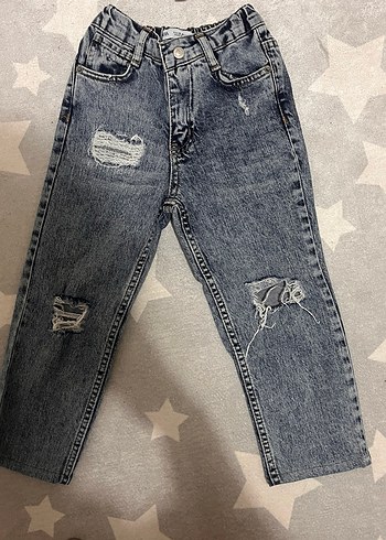 Bej Erkek Çocuk Uzun Kollu Gömlek ve kot pantolon - Görsel 2