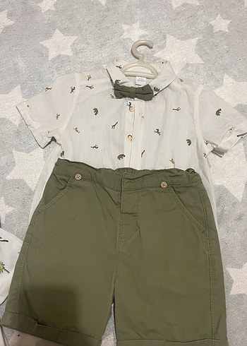 Erkek Çocuk Beyaz Kısa Kollu Desenli Gömlek - Görsel 2