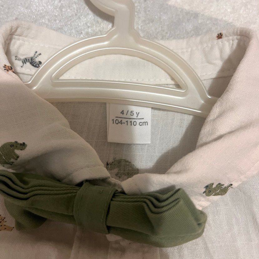 Erkek Çocuk Beyaz Kısa Kollu Desenli Gömlek - Görsel 4