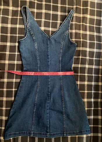32 Beden lacivert Renk H&M Divided | Lacivert Denim Mini Elbise
