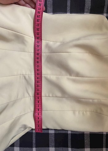 xs Beden sarı Renk ZARA | Sarı Pileli Straplez Bluz