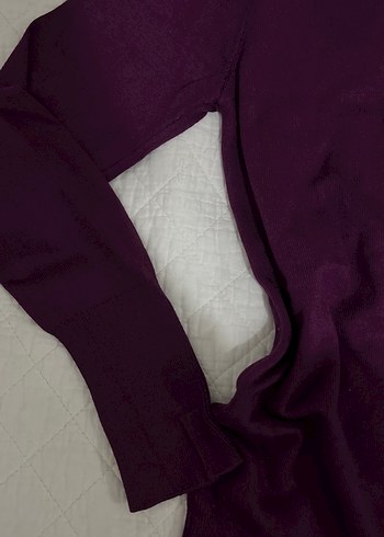 Colin's Bordo Yüksek Yakalı Bluzu