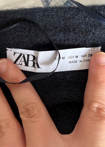 Zara Düğmeli Lacivert Kadın Kazak