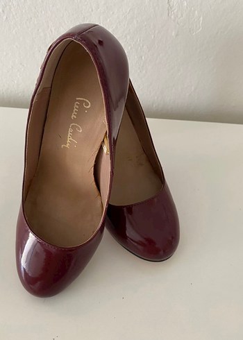 Bordo Parlak Yüksek Topuklu Stiletto