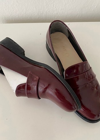 37 Beden bordo Renk Bordo Parlak Kadın Klasik Ayakkabı