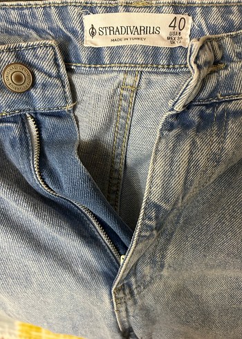 40 Beden mavi Renk Oversize Cepli Kot Pantolon
