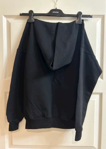 Diğer Siyah Oversize Baskılı Sweatshirt