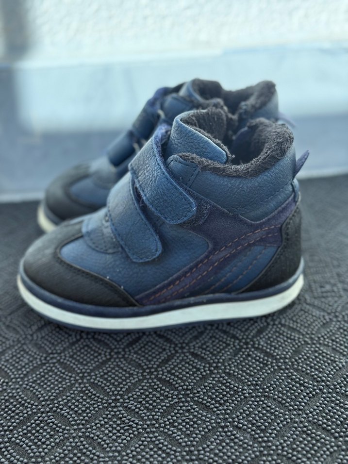 Erkek Çocuk Mavi Gri Cırt Cırtlı Bot - Görsel 2
