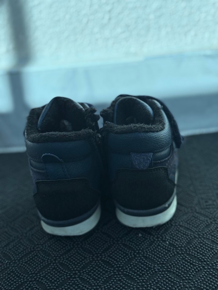 Erkek Çocuk Mavi Gri Cırt Cırtlı Bot - Görsel 3