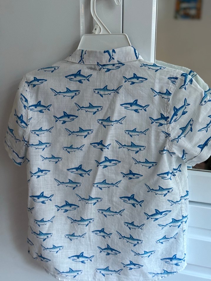 Erkek Çocuk Gri Baskılı Kısa Kollu Gömlek - Görsel 3