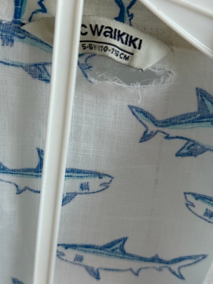 Erkek Çocuk Gri Baskılı Kısa Kollu Gömlek - Görsel 2