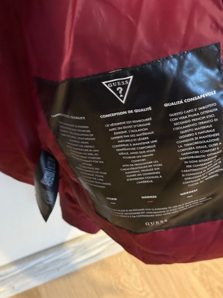 Kürk Detaylı Kırmızı Kadın Kışlık Mont - Görsel 3