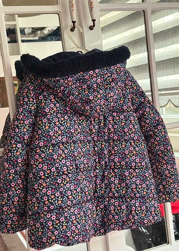 Çiçek Desenli Kız Çocuk Kaban polo - Görsel 4