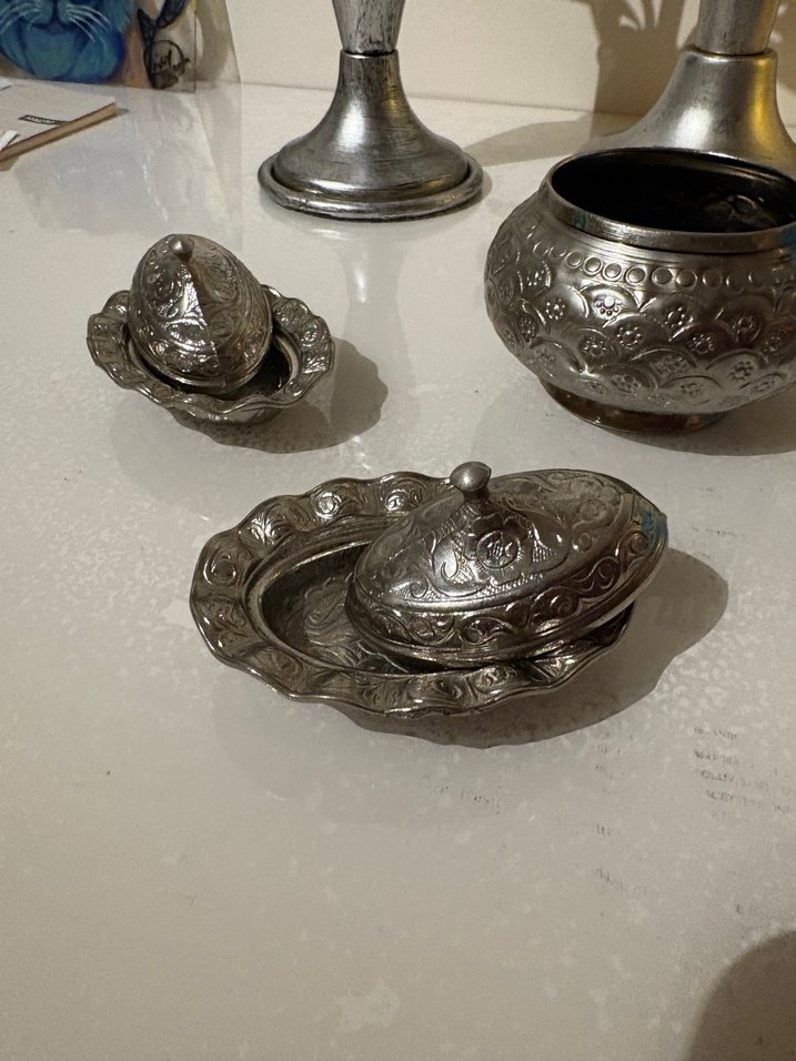 3lü İşlemeli Dekoratif  Takımı - Görsel 2