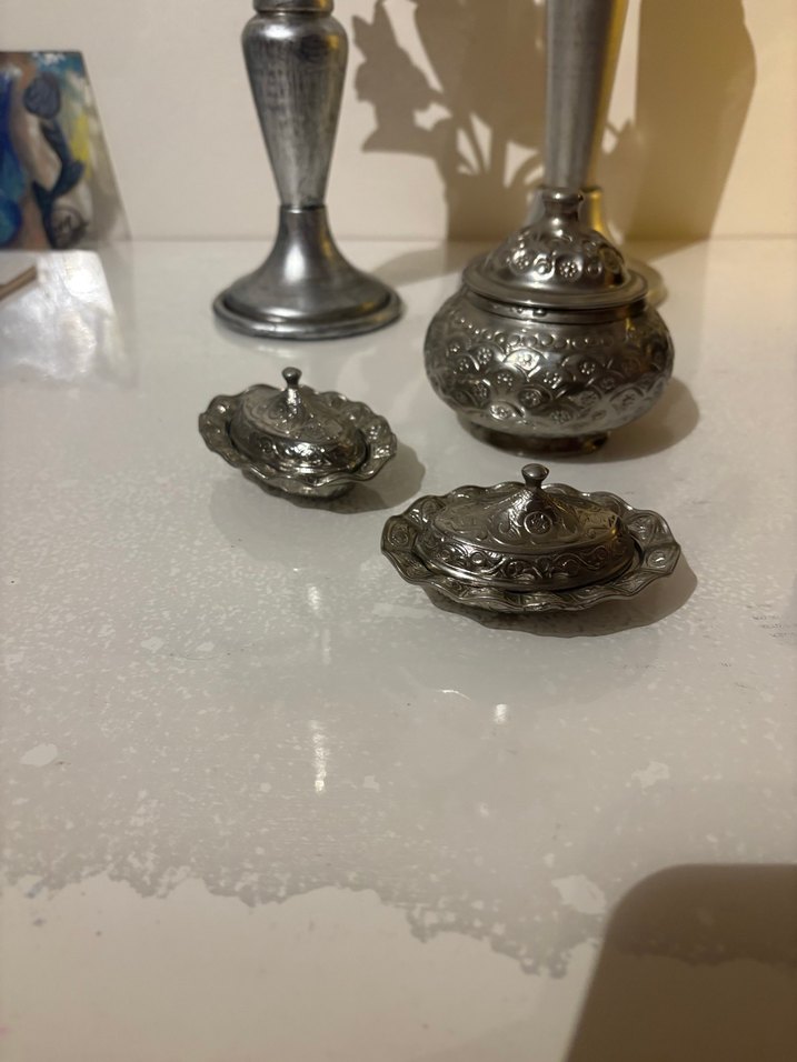 3lü İşlemeli Dekoratif  Takımı - Görsel 4