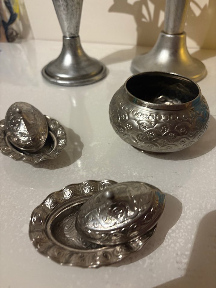 3lü İşlemeli Dekoratif  Takımı - Görsel 3