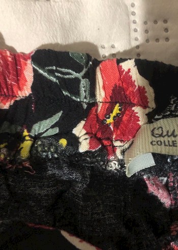 Quzu Çiçek Desenli Volanlı Bohem Mini Şort - Görsel 2