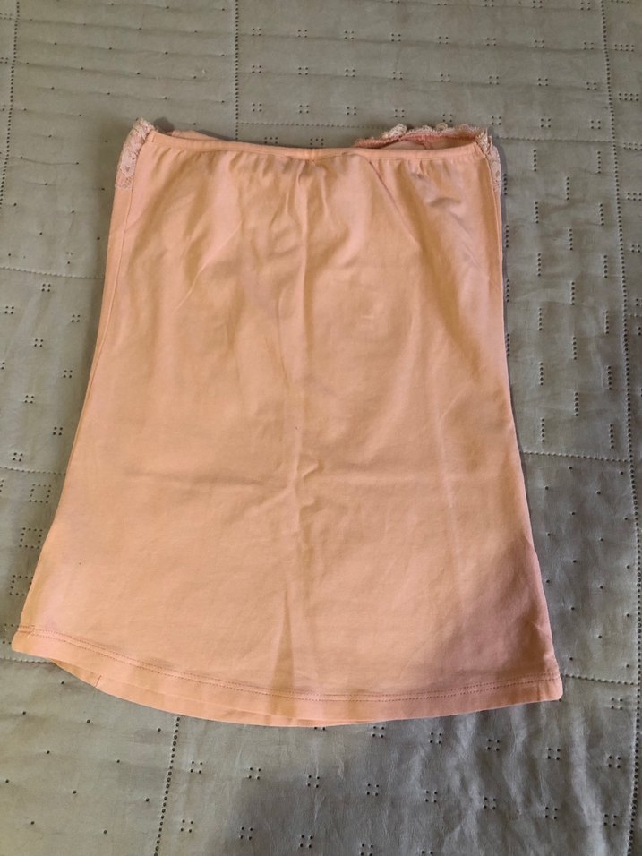 Soft pembe dantelli crop - Görsel 4
