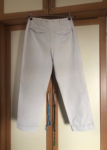 Zara Bej Baskılı Keten Erkek Pantolon - Görsel 2