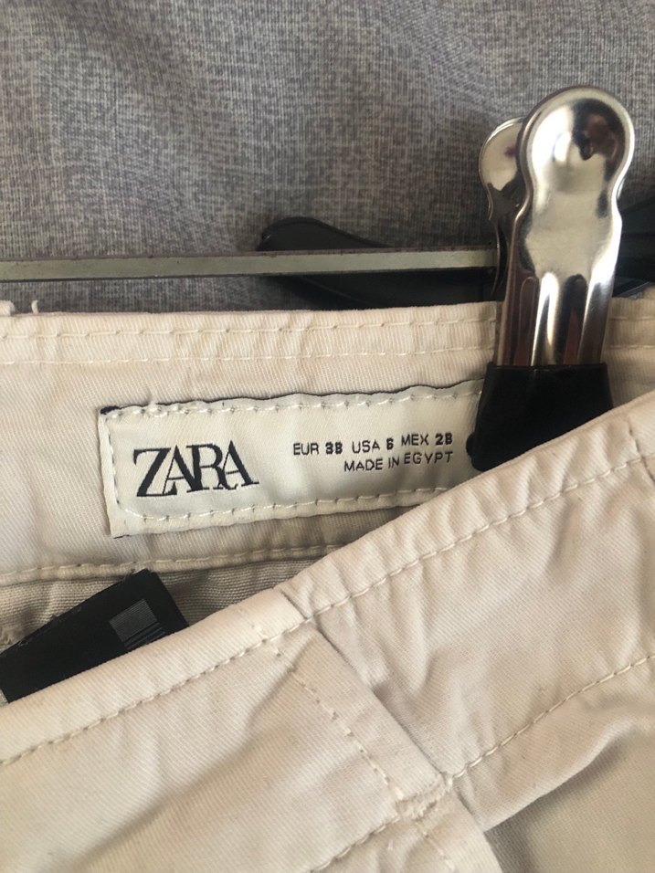 Zara Bej Baskılı Keten Erkek Pantolon - Görsel 3