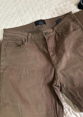 Kahverengi Süet Kadın Pantolon - Görsel 2