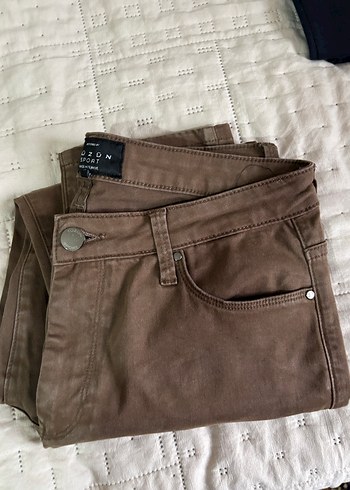 Kahverengi Süet Kadın Pantolon - Görsel 4