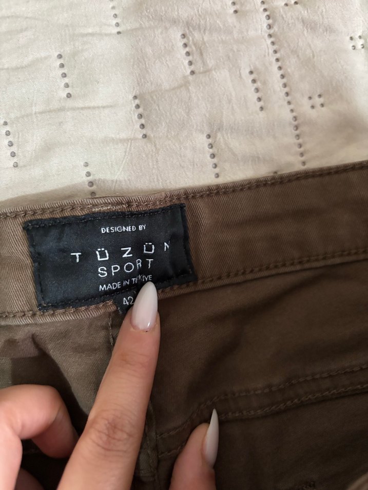 Kahverengi Süet Kadın Pantolon - Görsel 3