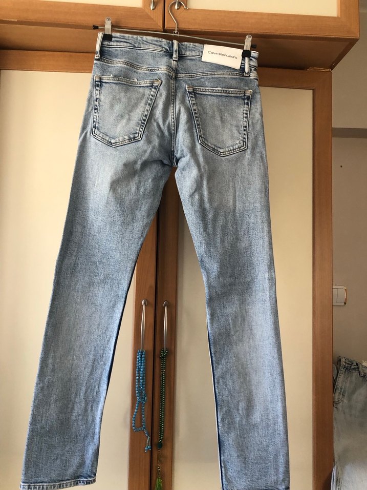 Erkek Mavi Denim Yırtık Jean - Görsel 5